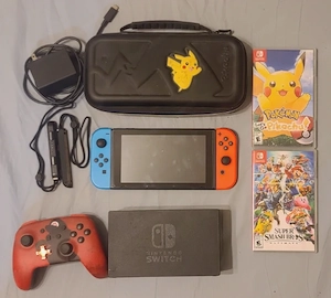 Nintendo Switch HAC-001 Konsole - mit Tragetasche, Controller und 2 Spielen- Bild 4