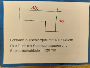Eckbank mit Tisch in Tischler Qualität  Bild 4