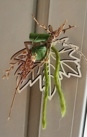 Deko Blatt aus Holz neu Bild 2