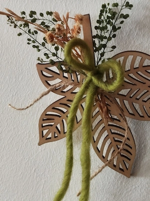 Deko Blatt aus Holz neu  Bild 2