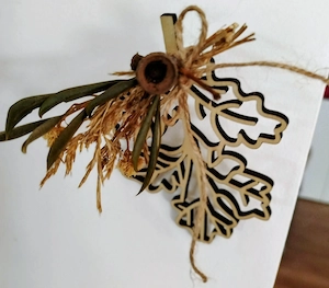 Deko Blatt aus Holz neu  Bild 2
