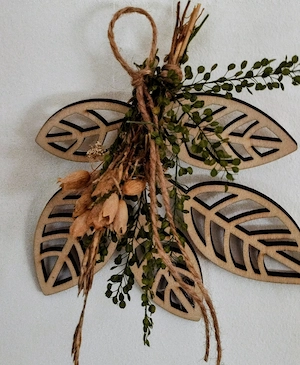 Deko Blatt aus Holz neu  Bild 2