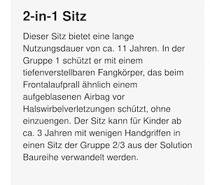 Kindersitz Bild 3