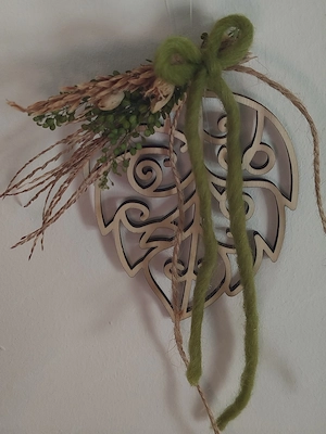Deko Blatt aus Holz neu  Bild 2