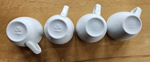 4x IPA Italy Espressotassen dickwandig   Weiß (Gastro-Qualität) Bild 4