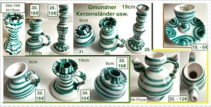 Gmundner Keramik grün geflammt ab 6  Bild 2