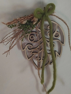 Deko Blatt aus Holz neu  Bild 2