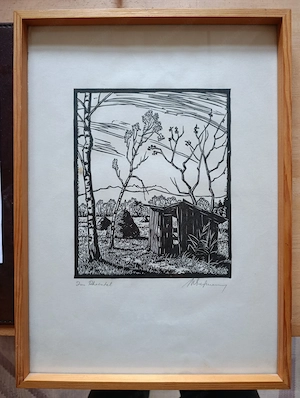 Zwei echte Markus Bachmann - Graphiker aus Götzis - "Morgensonne bei Götzis" und "Rheintal" Bild 4
