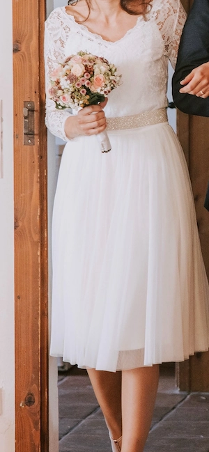 Brautoutfit Rock und Oberteil Komplettset, Brautkleid Hochzeitsoutfit Bild 5