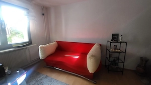 Zu verschenken: Modernes Schlafsofa   Klappsofa in Rot mit Bettkasten   Gratis!