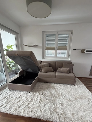 Neuwertige Schlafcouch DORADO 230 cm   Bettfunktion, Memo-Matratze & Bettkasten Bild 5