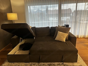 Couch mit Stauraum zu verkaufen Bild 2