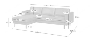 Ecksofa mit Longchair Bild 4