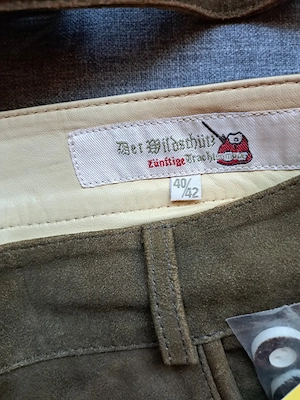 Neue Damen lederhose dreiviertel mit Gürtel  Bild 2