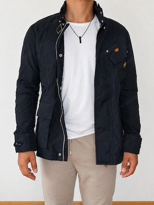 G-Star RAW Herren Field Jacket Übergangsjacke Größe M Dunkelblau Bild 2