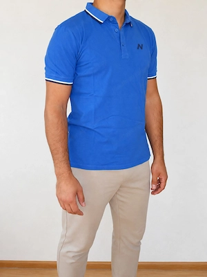 New Balance Herren Poloshirt Blau Größe S Bild 2