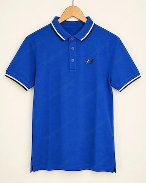 New Balance Herren Poloshirt Blau Größe S Bild 5