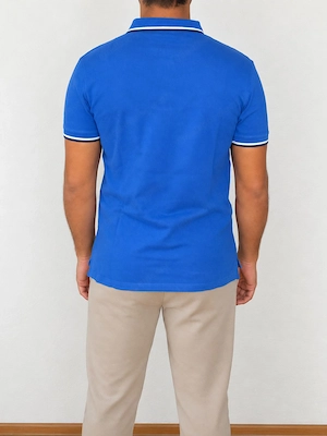 New Balance Herren Poloshirt Blau Größe S Bild 3