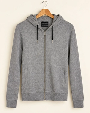 Zara Man Herren Hoodie Sweatjacke Grau Größe S Bild 7