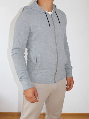 Zara Man Herren Hoodie Sweatjacke Grau Größe S Bild 4