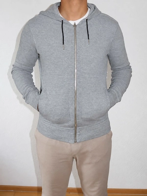 Zara Man Herren Hoodie Sweatjacke Grau Größe S Bild 2