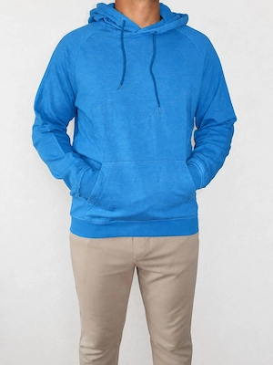 H&M Herren Hoodie Blau Regular Fit Größe M Bild 3