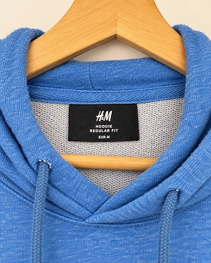 H&M Herren Hoodie Blau Regular Fit Größe M Bild 4