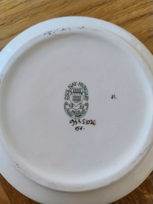3-teiliges Zsolnay Porzellan Set Dek. 51026   Handbemalt mit Goldrand Bild 2