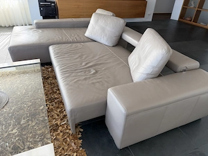 Ledercouch in L-Form für Wohnzimmer neuwertig, gut erhalten Bild 5