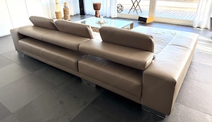 Ledercouch in L-Form für Wohnzimmer neuwertig, gut erhalten Bild 3