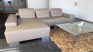Ledercouch in L-Form für Wohnzimmer neuwertig, gut erhalten Bild 7