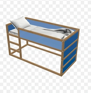 Ikea Hochbett Kura blau Bild 2