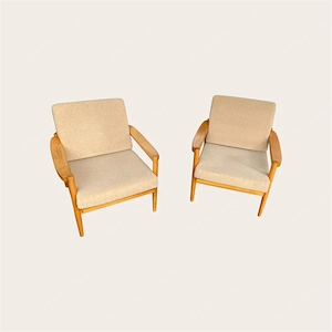 Sessel-Paar, vintage aus  Buche Massivholz von Gustav Bergmann (D) 1950er Jahre Bild 2