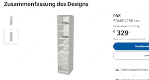 IKEA PAX Kleiderschrank weiß Bild 3