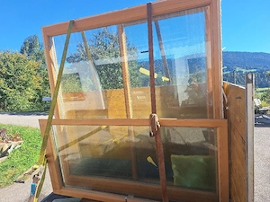 Festverglasung mit Balkontüre Glasfront Fixglas 4 m Bild 2
