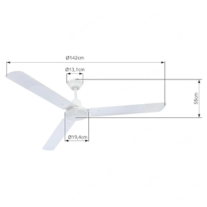 Deckenventilator mit Durchmesser 142cm Bild 2