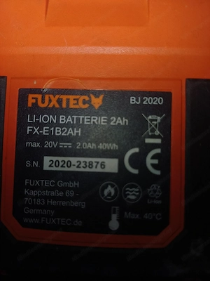 3x Fuxtec Akku 20v inkl. Ladegerät zu verschenken  Bild 2