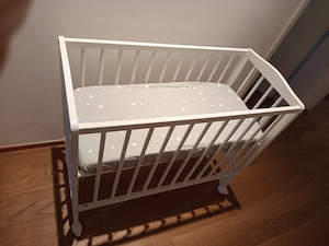 Waldin Beistellbett weiß - zu Stubenwagen umbaubar