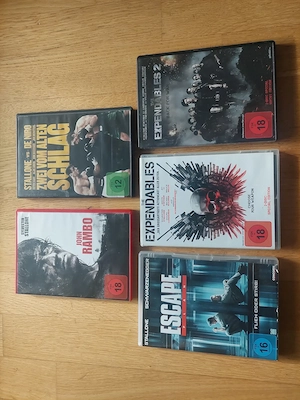 DVD Stallone - Rambo, Escape, Shoot out, Expendables, Zwei vom alten Schlag