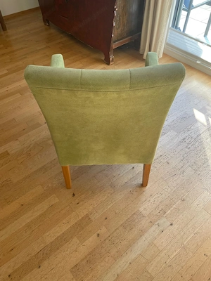 4 Stühle Holz Stoff  Bild 2
