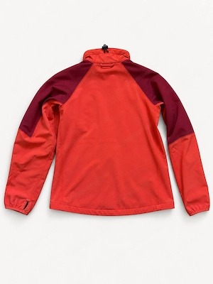 Softshelljacke Outdoorjacke orange-bordeaux mit Reißverschlusstaschen Bild 3