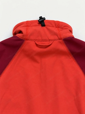 Softshelljacke Outdoorjacke orange-bordeaux mit Reißverschlusstaschen Bild 2