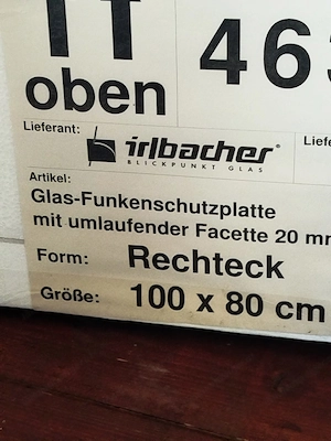 Funkenschutz Platte Bild 2