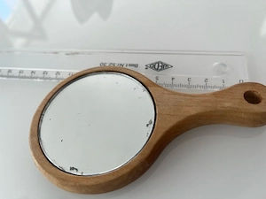 Holz-Taschenspiegel   Handspiegel aus Naturholz Bild 2