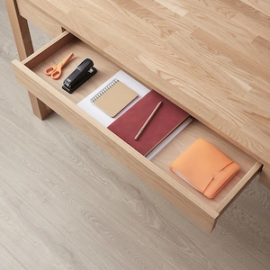 IKEA INHOPP Schreibtisch Eiche massiv 140x60 cm   2 Stück Bild 2