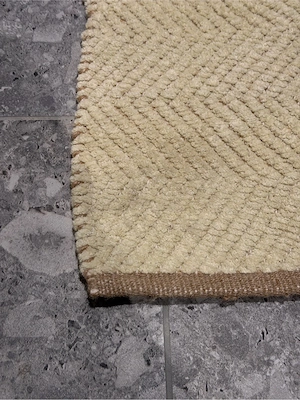 Teppich Sklum Kalina 200 x 300 cm, Creme Beige mit Fischgrätmuster Bild 3