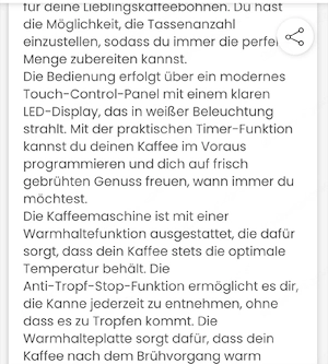 Kaffeemaschine mit Mahlwerk Hanseatic NEU Bild 3