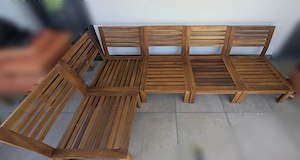 Loungeset - Massivholz, Lounge, Gartenmöbel Bild 7