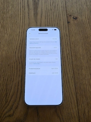 iPhone 17 Pro Max 256gb Weiss 100% Akku Garantie bis 05.2027 Bild 2