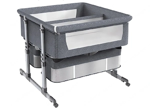 Beistellbett   Babybett für bis zu 2 Babies   Dark Grey